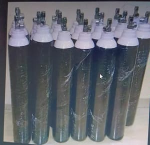 Empty Medical Oxygen Gas Cylinder