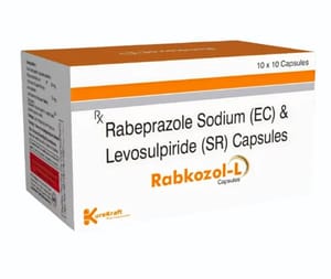 Levosulpiride (75mg) + Rabeprazole (20mg) - Rabkozol-L Capsules