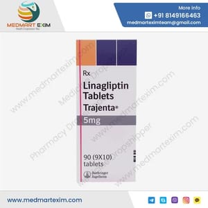 5 Mg Trajenta Linagliptin Tablets, Packaging Size: 30