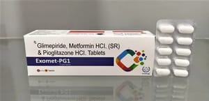 Glimipride 1 mg + Metformin 500 mg + Pioglitazone 15mg Tablet