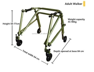 Lightweight Steel CP Walker For Children - Folding Pediatric CP Walker