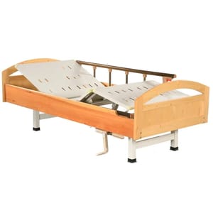 Two Function Wood Nursing Care Patient Bed for Home Rehabilitation Hospital