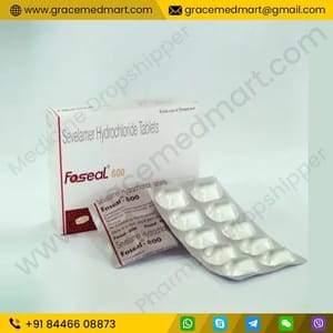 800 Mg,400 Mg Foseal Sevelamer Tablet, Packaging Size: 10 Tablets In A Strip