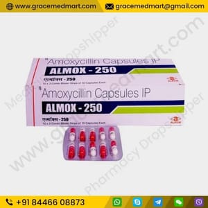 250 Mg / 500 Mg Almox Amoxicillin Capsules, Packaging Size: 10 Tablets In A Strip