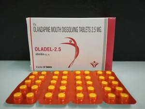 Oladel Olanzapine Mouth Dissolving Tablets 2.5 mg, Packaging Type: Box