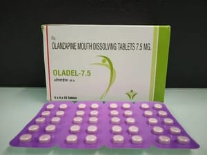 Oladel Olanzapine Mouth Dissolving Tablets 7.5 mg, Packaging Type: Box