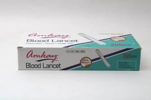 BLOOD LANCET STEEL AMKAY (200 PC)