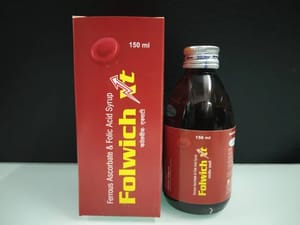 Folwich Ferrous Ascorbate and Folic Acid Syrup, Packaging Type: Bottle, Packaging Size: 150 ml