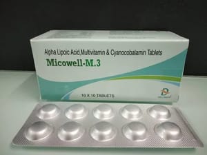Micowell-M Alpha Lipoic Acid Multivitamin and Methylcobalamin Tablets, Prescription, Packaging Type: Box