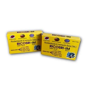 Ricobendazole & Ivermectin Veterinary Bolus, Prescription, Packaging Type: Box
