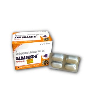 Serratiopeptidase & Meloxicam Bolus(Vet), Packaging Size: 4x10 Bolus, Sriwalls Health Care