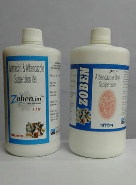 Liquid Ivermectin & Albendazole Suspension Veterinary Medicines, Packaging Type: Bottle, Packaging Size: 1000 Ml(1l)