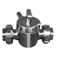 Two Way Dairy Plug Valve With Union