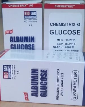 Urine Test Strip 2P KG (Ktone Glucose)
