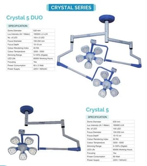 CRYSTAL- 5 DUO Surgical Light