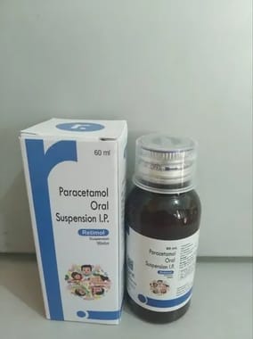 RETIMOL Paracetamol Pediatric Oral Suspension IP, For Hospital
