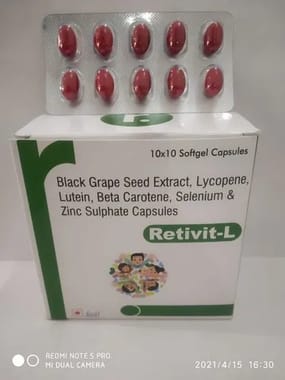 Black Grape Seed Extract, Lycopene, Lutein , Beta Carotene , Selenium & Zinc Sulphate Capsule