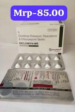 Diclofenac Potassium And Paracetamol CHLORZOXAZON TAB