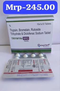 Trypsin Bromelain Rutoside Tablet DICLOFENAC SODIUM TAB