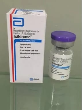Streptokinase For Injection Ip , Icikinase, Abott, 1 X 5 ml