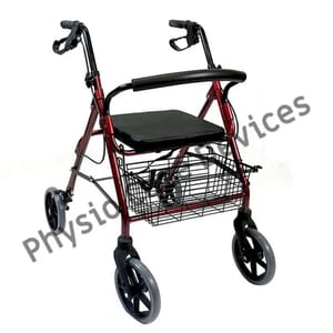 Walker Rollator With Seat (back- Support & Brakes )