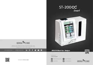 Fully Automatic BLOOD GAS ABGEM Analyser Sensacore ST 200 CC Smart, For Hospital, User Input: Touch