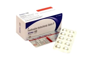 Fexofenadine Hydrochloride Tablets IP, 120 mg