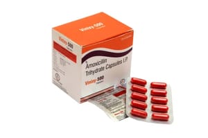 Amoxycillin Trihydrate Capsules I.P., 500 mg