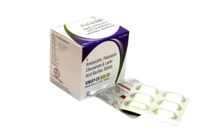 Amoxicillin Potassium Clavulanate and Lactic Acid Bacillus Tablets, 625