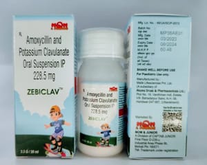 Zebiclav Amoxycillin And Potassium Clavulanate Oral Suspension