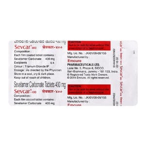 Sevelamar Carbonate Tablets, 400 mg