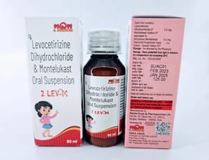 Levocetirixine dihydrochloride 2.5mg & montelukast 4 mg oral suspension