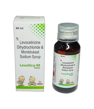Levotica-M Syrup Levocetirizine Dihydrochloride Montelukast Sodium, Packaging Size: 60 ml, As Directed By Physician