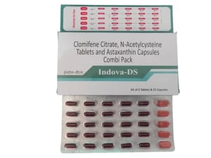 Clomiphene, N-Acetylcysteine, Astaxanthin, Ovaa Shield Ds, Oveclo Plus Ds (Indova-Ds)Capsule