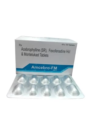 Acebrophylline, Fexofenadine HCL and Montelukast 10mg Tablets