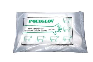 POLLY GLOVE Veterinary Disposable Gloves, Powder Free