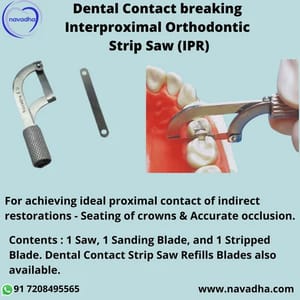 Navadha Metal Dental Contact Breaking Interproximal Orthodontic Strip Saw, For Clinical, 0.11 lbs