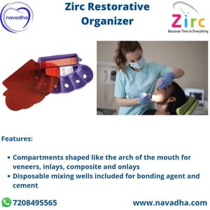 Plastic Dental Consumables Zirc Restorative Organizer, 2.2 Lbs, 20Z495R