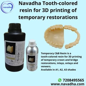 Navadha Tooth-colored Resin For 3d Printing Of Temporary Restorations - 1 Kg