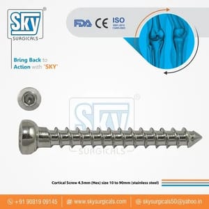 4.5mm Cortical Screw, Size: 12 mm