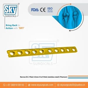 Narrow DC Plate, Thickness: 4.5mm, Size: 8 Hole