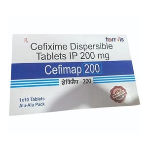 Cefixime Dispersible Tablets IP, 200mg