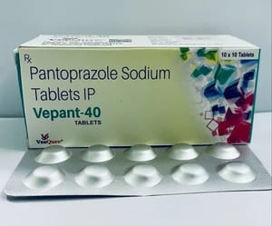 VEPANT-40 (PANTOPRAZOLE 40MG TABLET), 10*10, Prescription