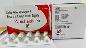 Welcheck - Ds (Alpha Keto Analogue Tablet - Double Strength) For Clinical, Packaging Type: 10*10 Alu-Alu