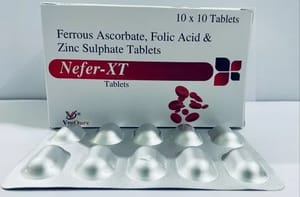 Nefer-XT (Ferrous Ascorbate + Folic Acid + Zinc Sulphate)
