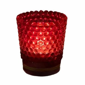 Glass Red Color Tealight Candle Votive