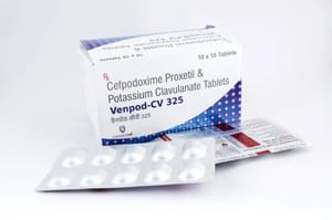 Venistro Cefpodoxime 200 mg Potassium Clavulanate 125 mg, 1x10