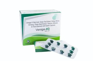 Veniga 4g/Omega-3 Fatty Acids , Green Tea Extract,Ginkgo Biloba , Ginseng , Grape Seed Extract