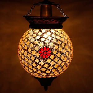 Led Glass,aluminium Pradhuman Mosaic Hanging Lamp, For Decoration, 50 W