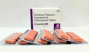Crowndic-mr Diclofenac Potassium, Paracetamol & Chlorzoxazone Tablet
